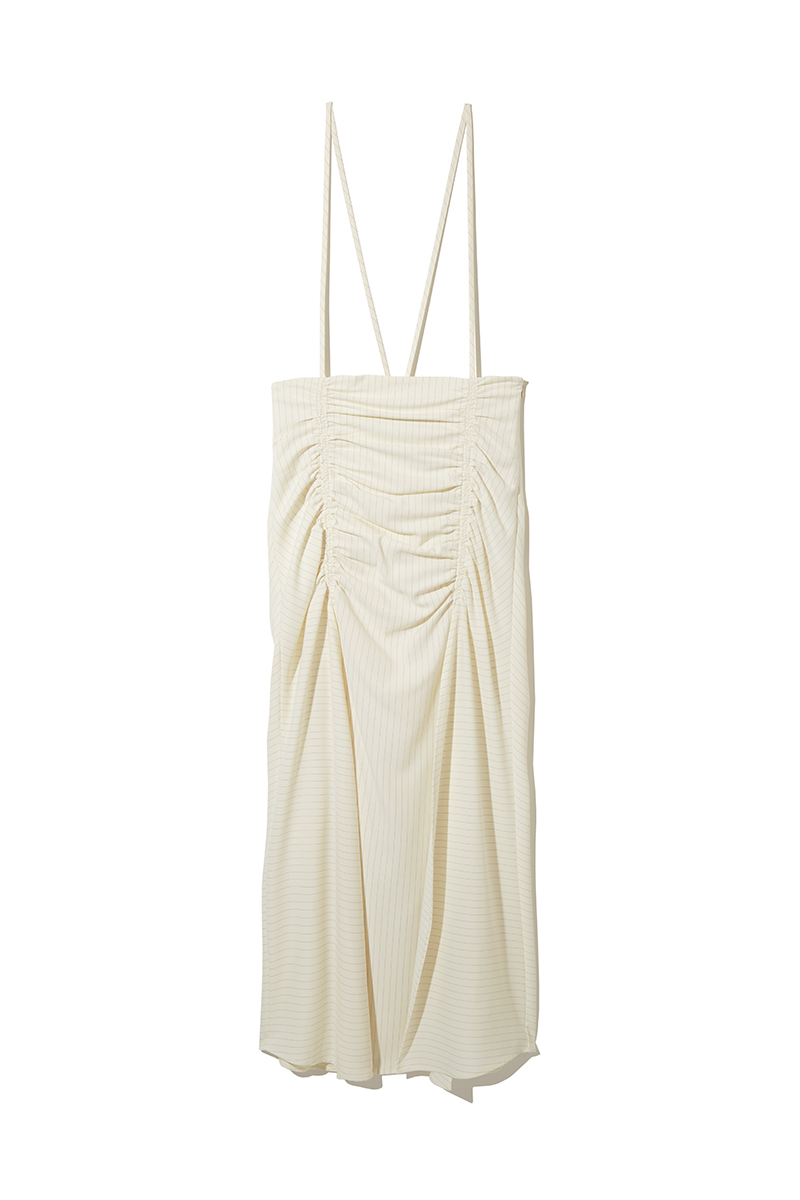 Shirred Slit Skirt