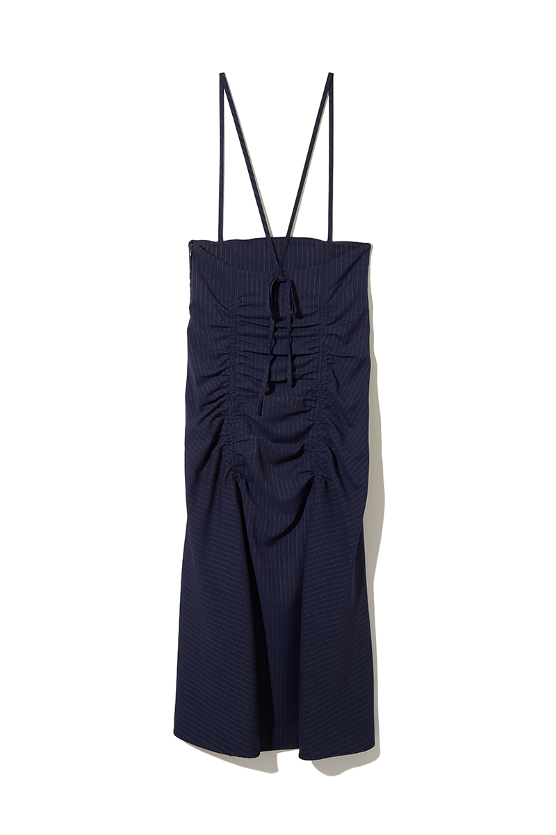 Shirred Slit Skirt 詳細画像 Navy 2