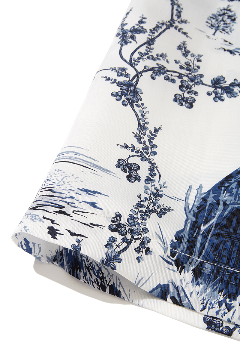 Landscape Print Trousers 詳細画像 White 5