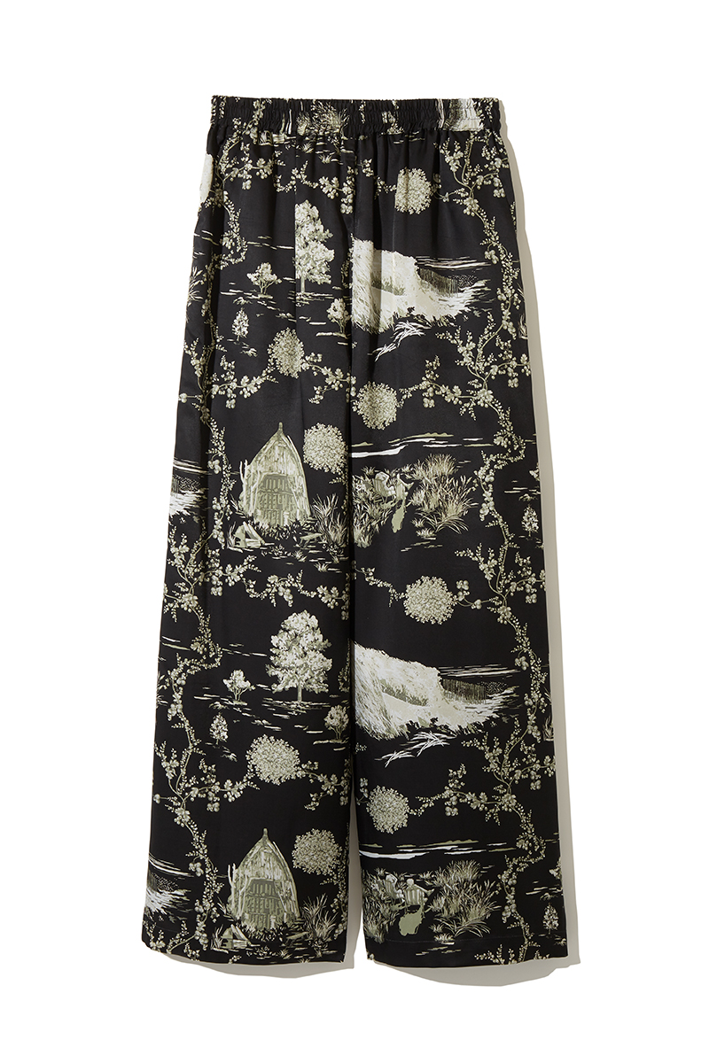 Landscape Print Trousers 詳細画像 Black 1