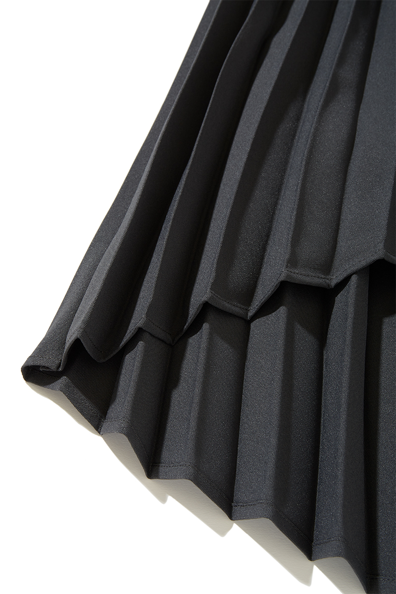 Belted Pleats Maxi Dress 詳細画像 Gray 4