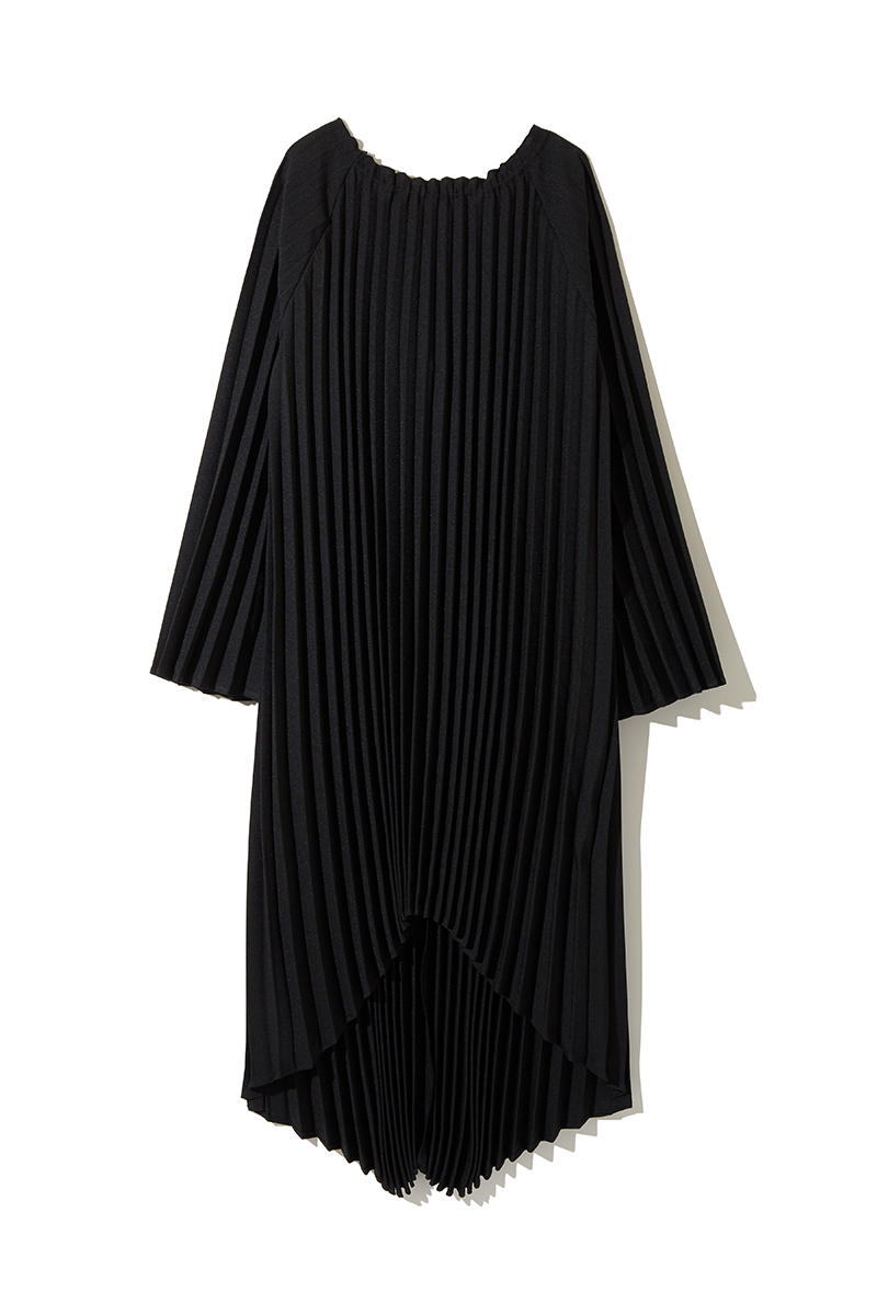 Belted Pleats Maxi Dress 詳細画像 Black 2