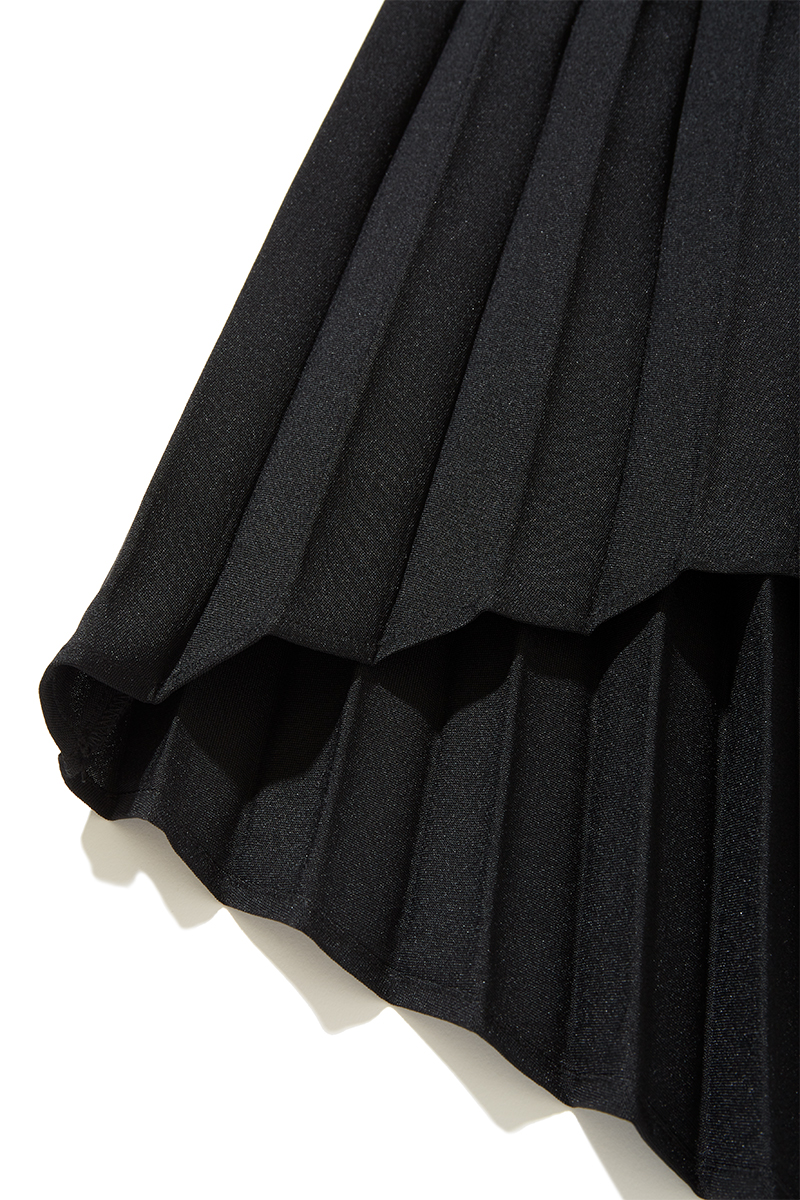 Belted Pleats Maxi Dress 詳細画像 Black 4