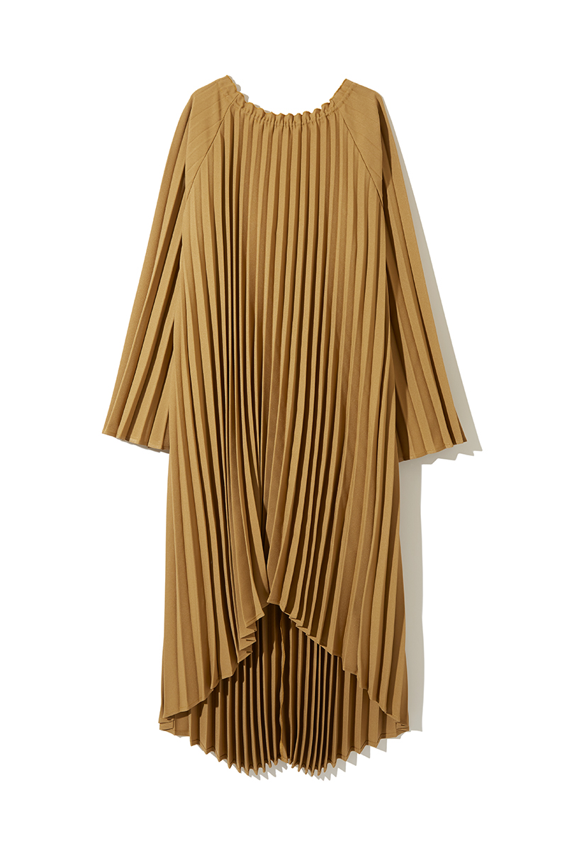 Belted Pleats Maxi Dress 詳細画像 Yellow 2