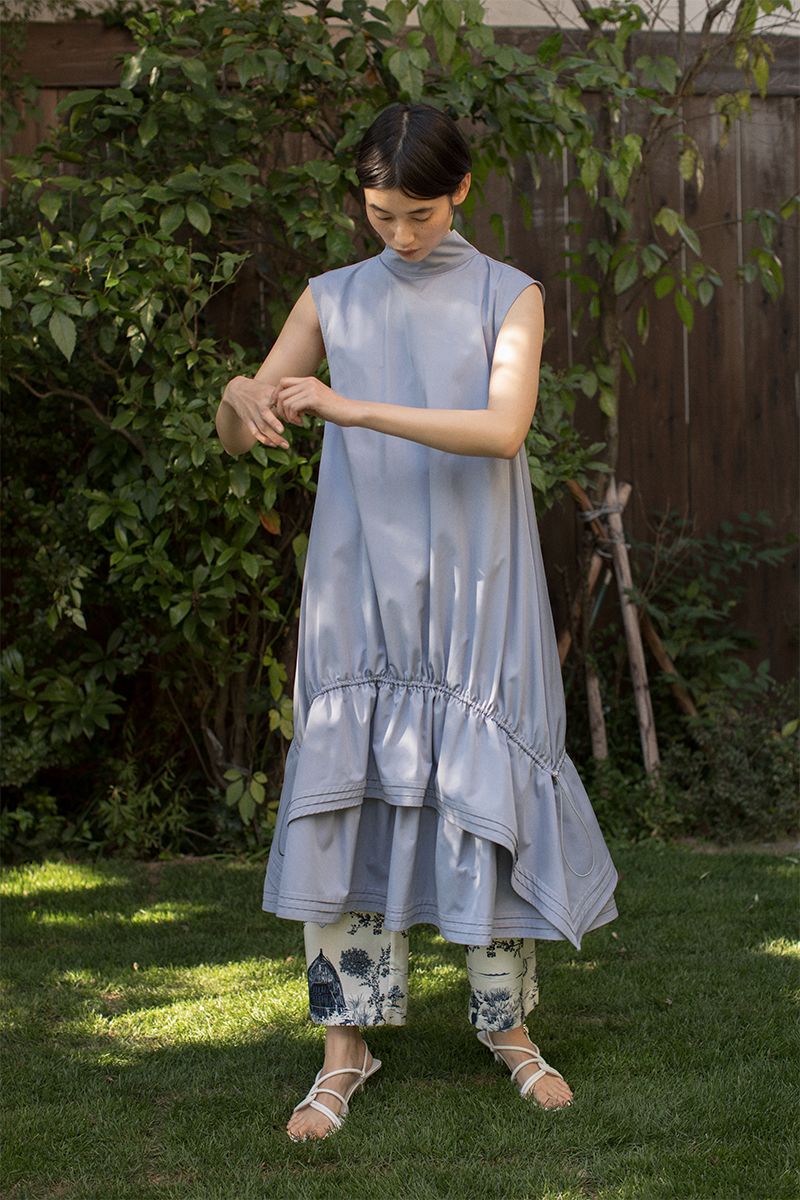 High-neck Sleeveless Dress 詳細画像 Blue 2
