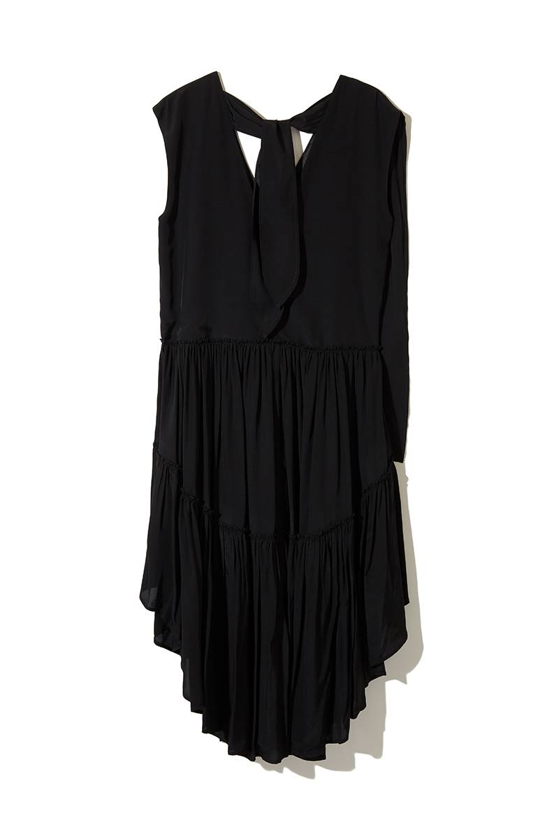Tiered Sleeveless Dress 詳細画像 Black 2