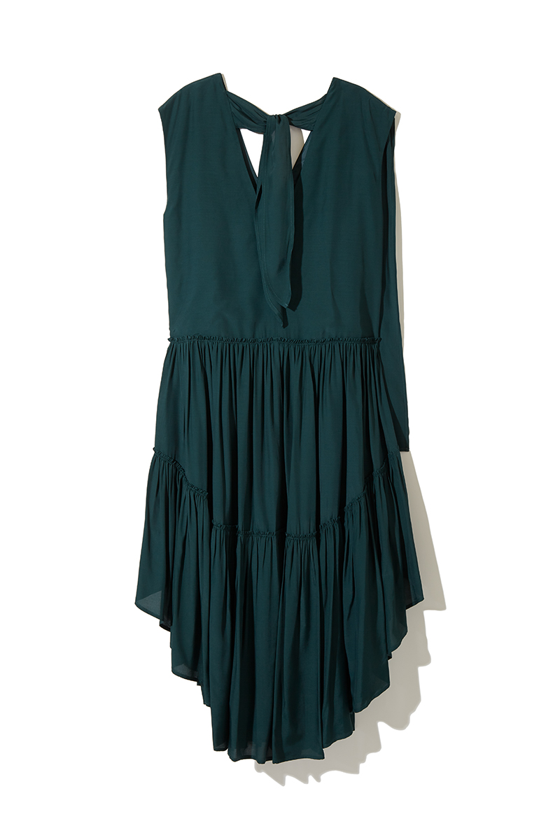 Tiered Sleeveless Dress 詳細画像 Green 2