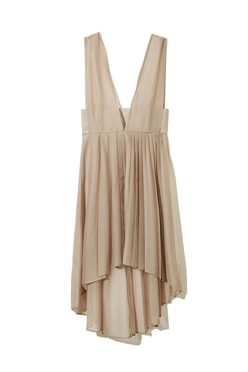 Pleated Organdy Dress