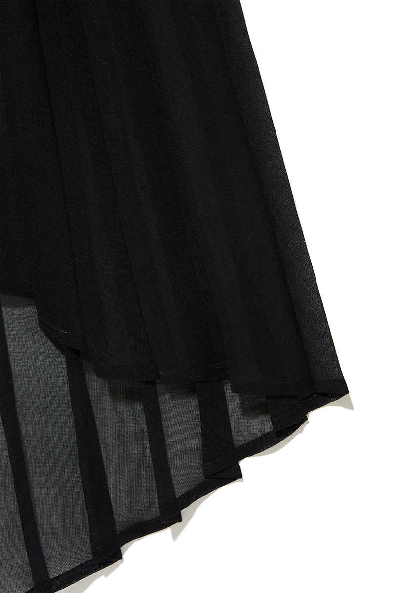 Pleated Organdy Dress 詳細画像 Black 3
