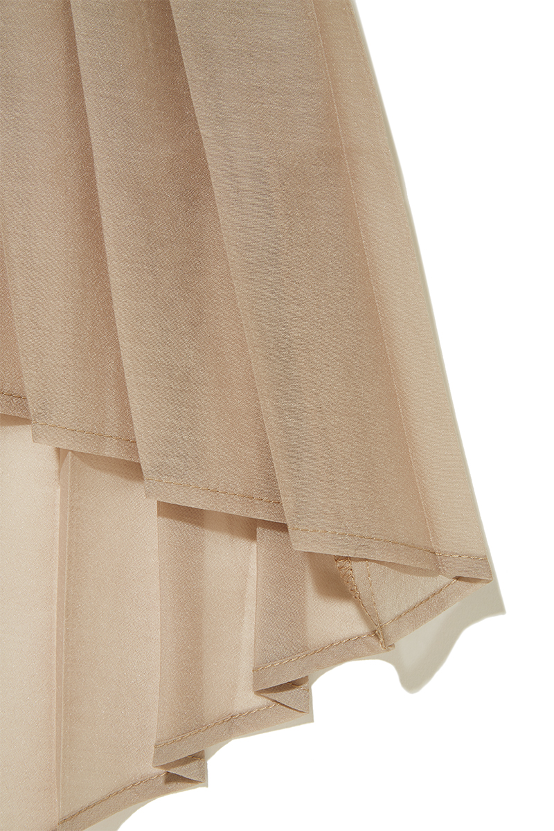 Pleated Organdy Dress 詳細画像 Nude 3