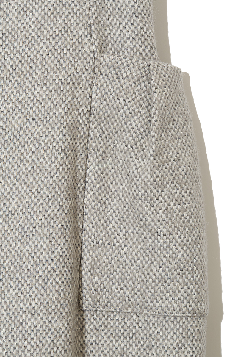 Asymmetric Tweed Long Gilet 詳細画像 White 3