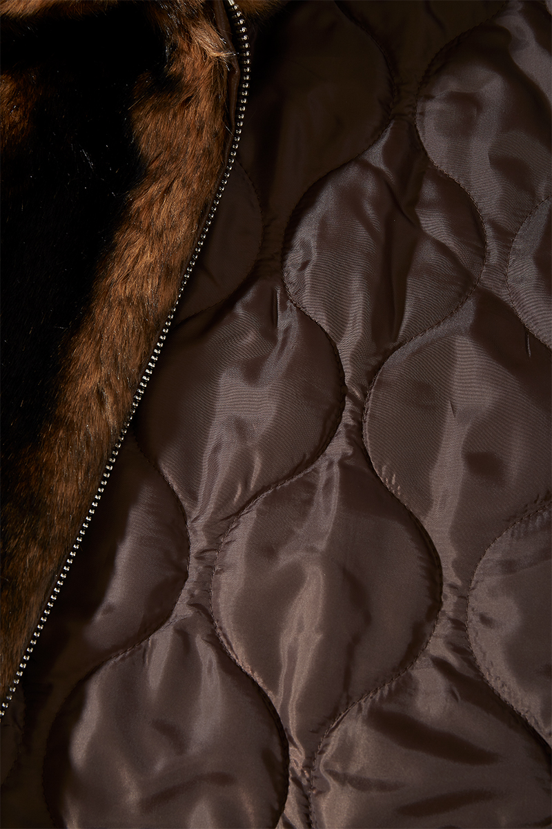 Mama's Faux-fur Jacket 詳細画像 Brown 3