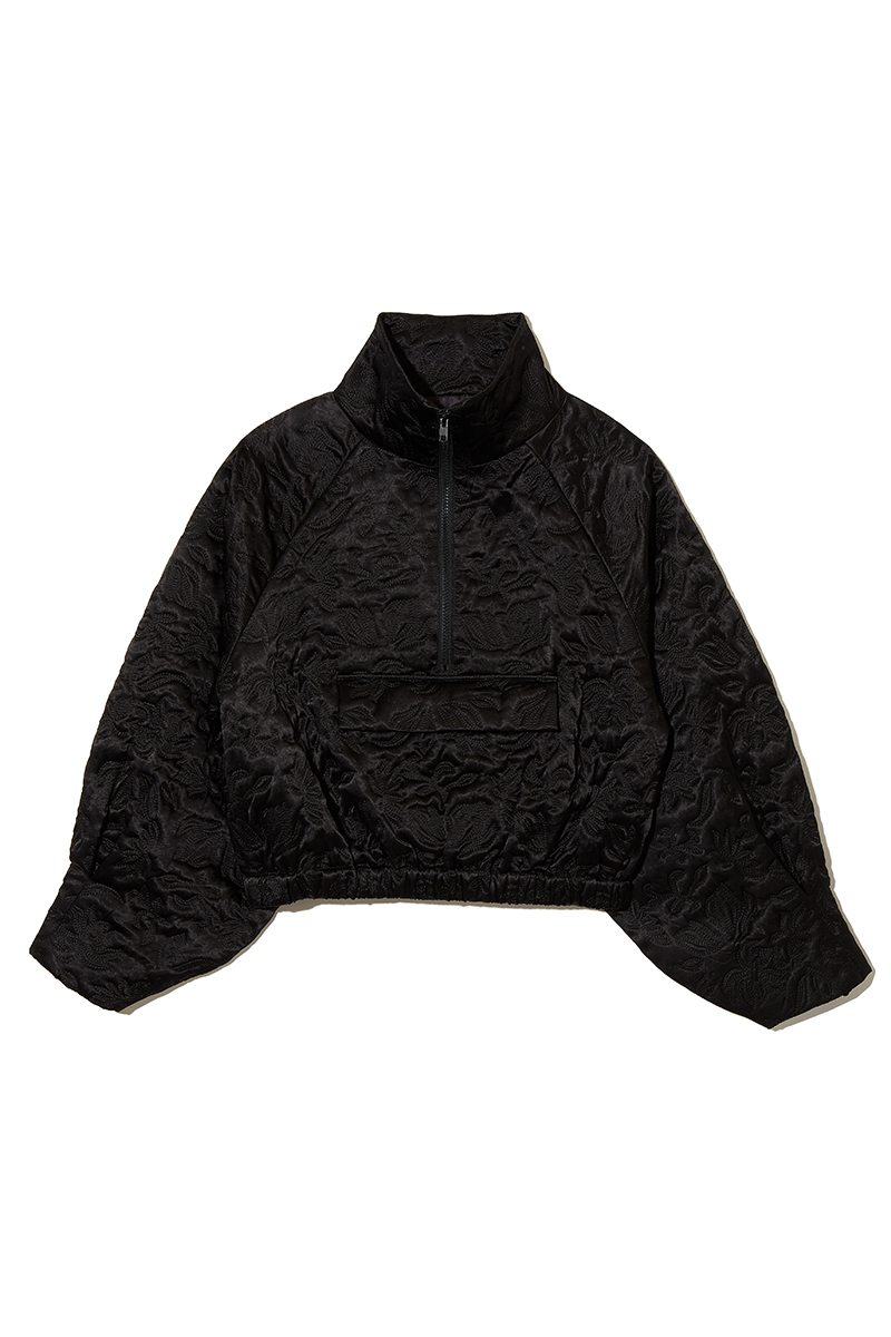 Botanical Satin Quilting Windbreaker