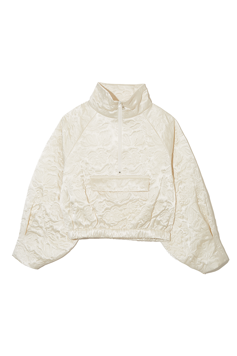 Botanical Satin Quilting Windbreaker
