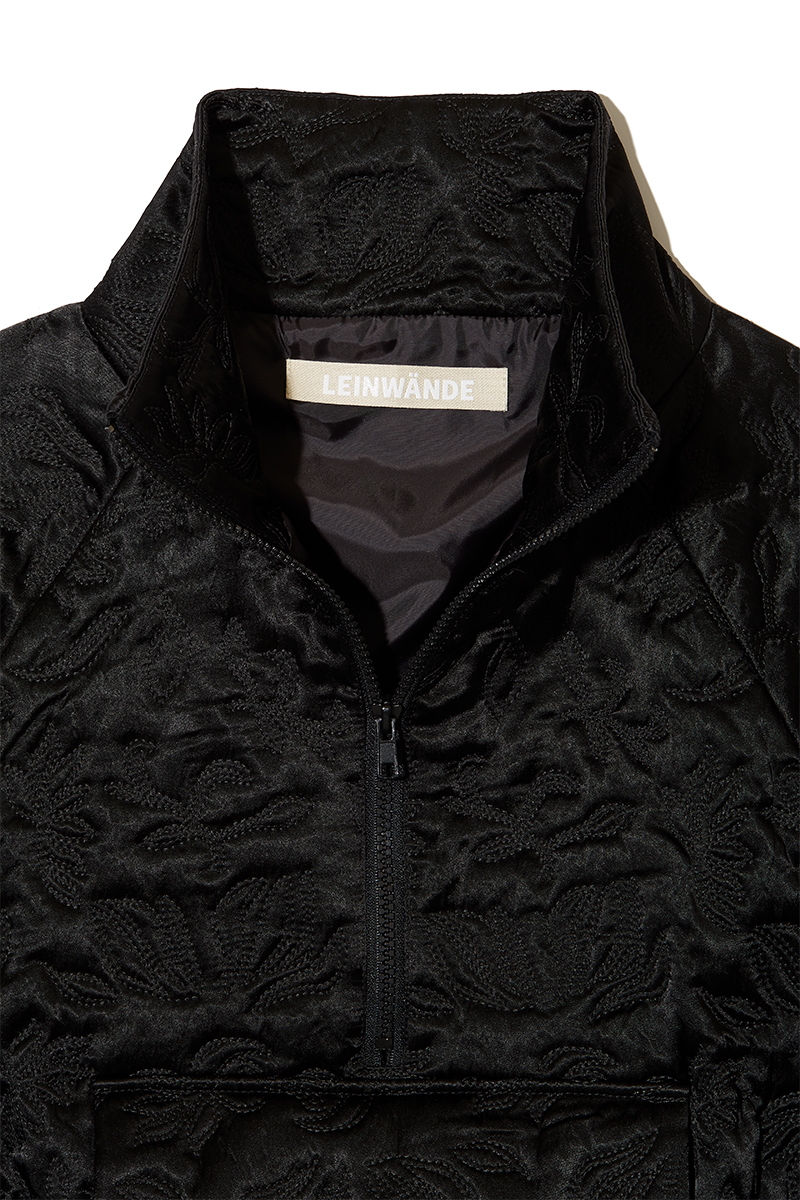 Botanical Satin Quilting Windbreaker 詳細画像 Black 3