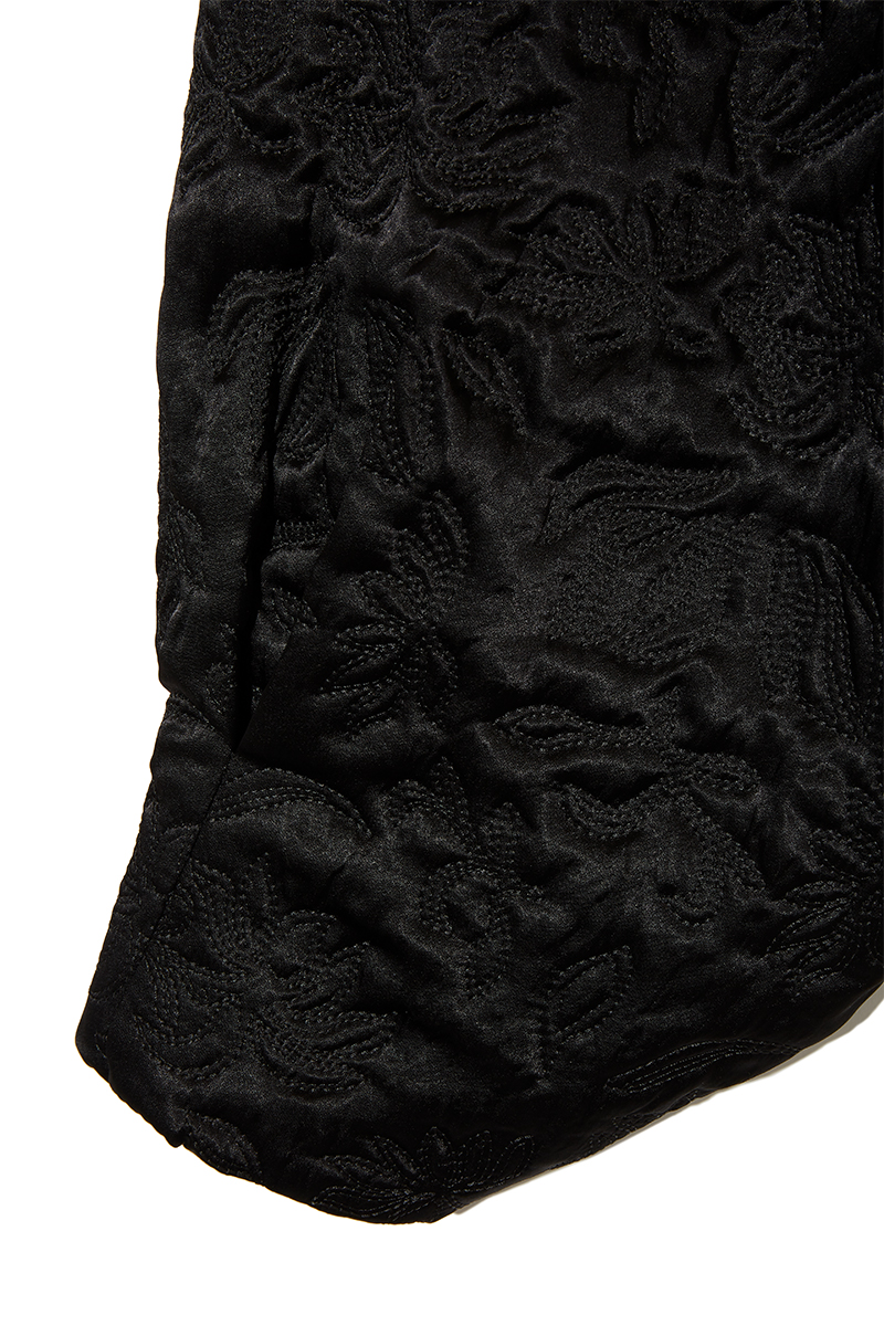 Botanical Satin Quilting Windbreaker 詳細画像 Black 4