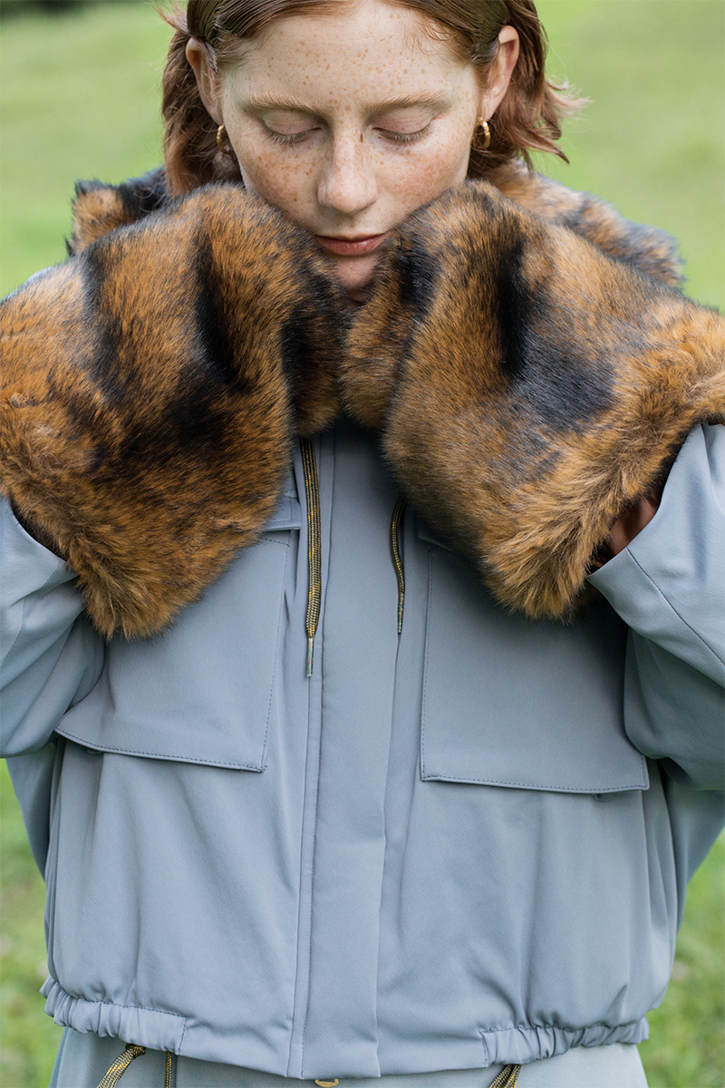 Fur Mittens Jacket 詳細画像 Blue 1