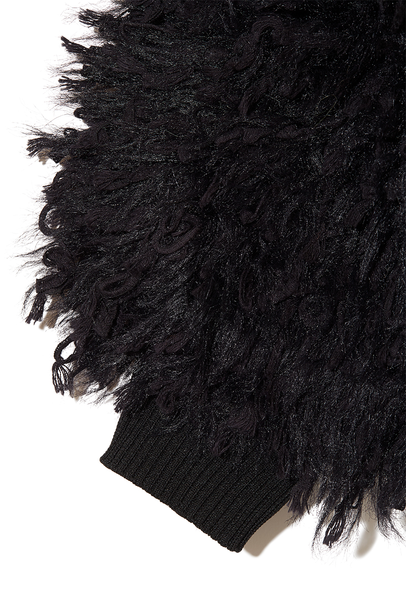 Fringe Sleeve High-neck Top 詳細画像 Black 4