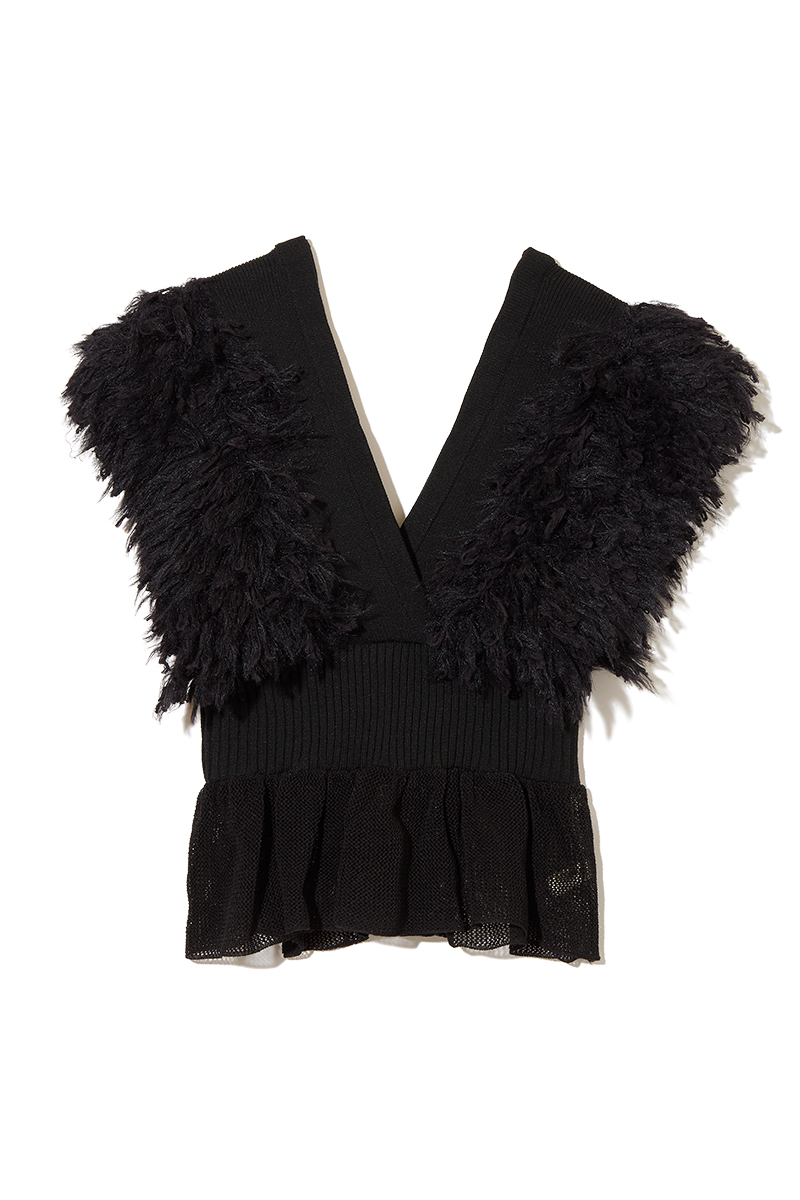 Patchwork Ruffled Hem Top