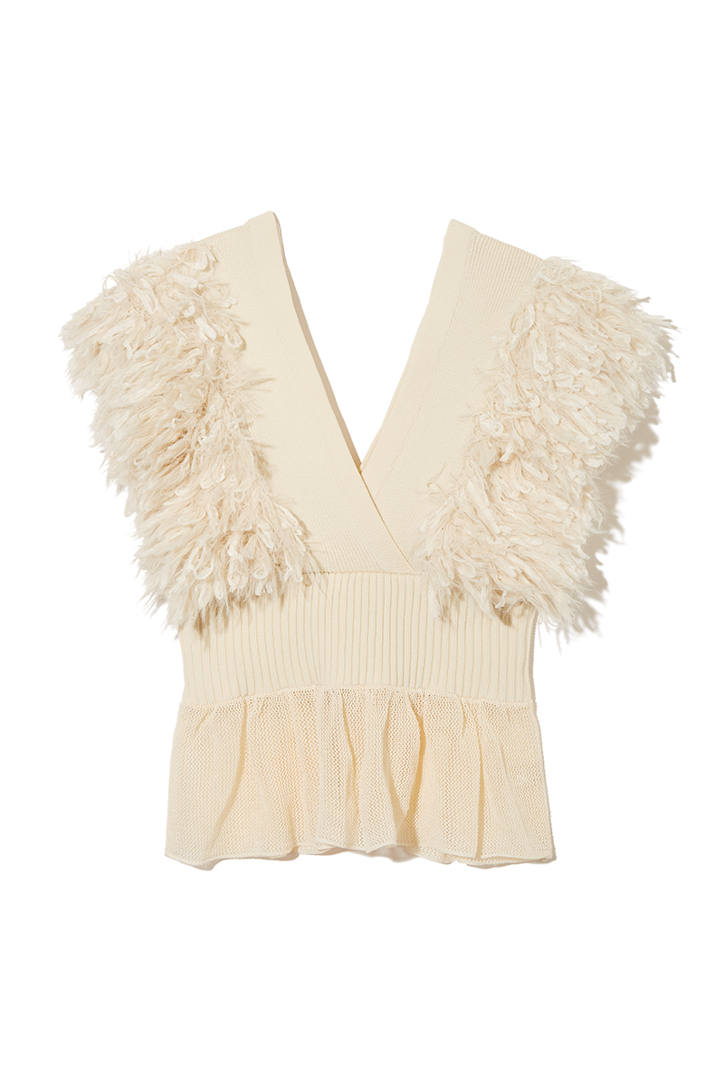 Patchwork Ruffled Hem Top