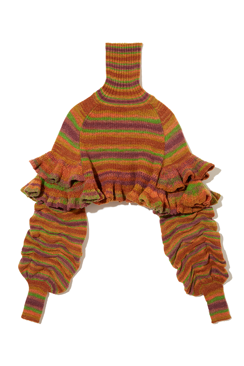 Gradation Crochet Frill Top 詳細画像 Orange 1