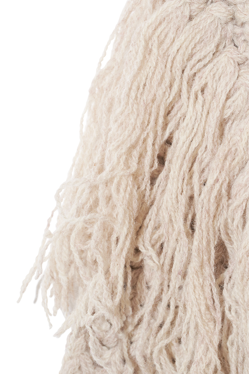 Combination Wool Cable Knit Top 詳細画像 Ivory 3