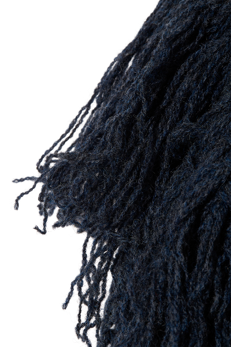 Combination Wool Cable Knit Top 詳細画像 Navy 3