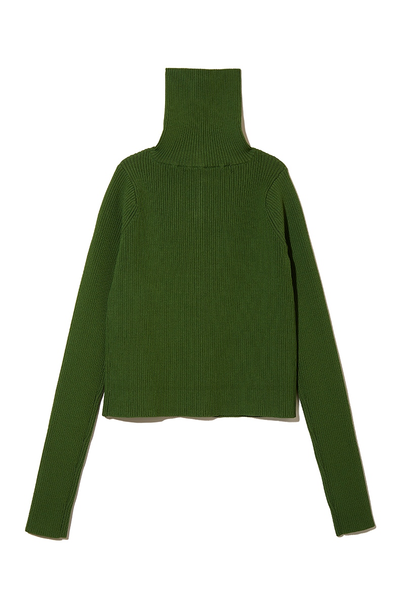 Double Face Knitted Top 詳細画像 Green 2