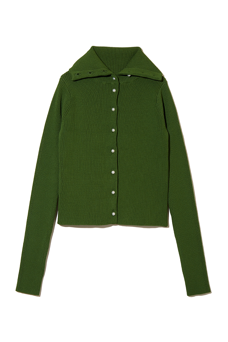 Double Face Knitted Top 詳細画像 Green 3