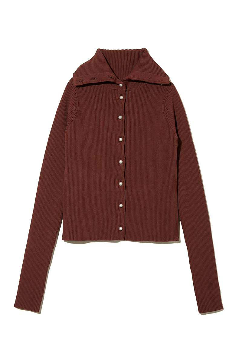 Double Face Knitted Top 詳細画像 Brown 3