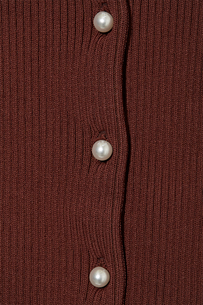 Double Face Knitted Top 詳細画像 Brown 4