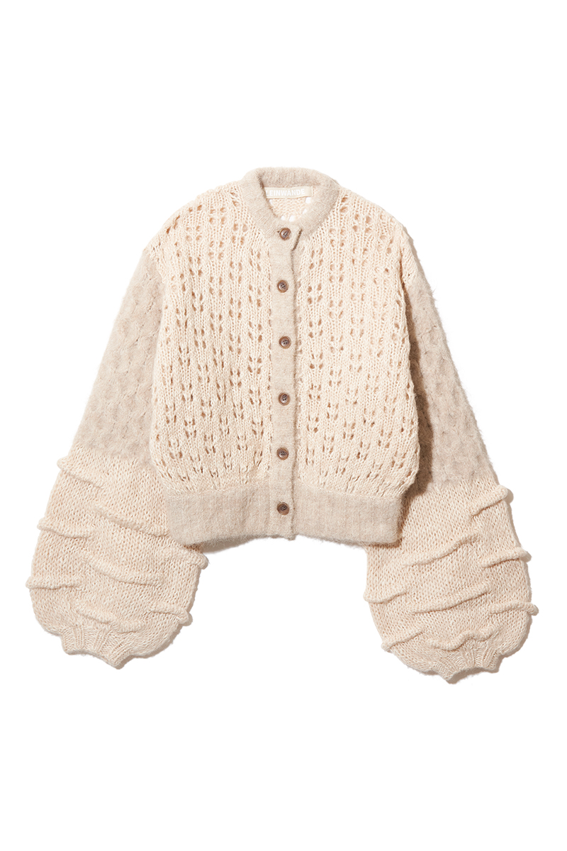 Mama's Patchwork Cardigan 詳細画像 White 1