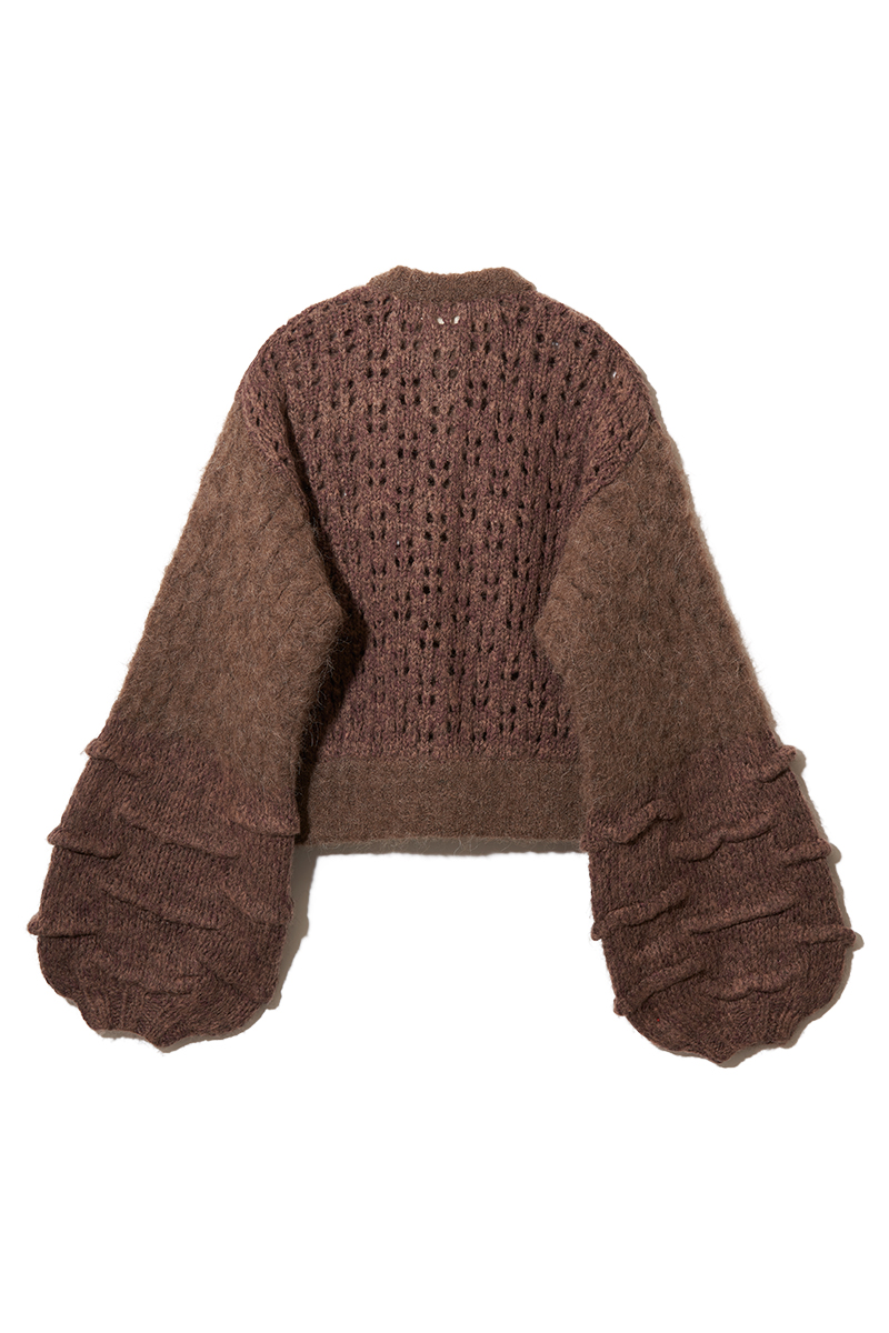 Mama's Patchwork Cardigan 詳細画像 Brown 2