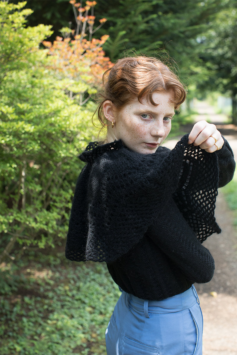Cape Collar Chrochet Top 詳細画像 Black 1