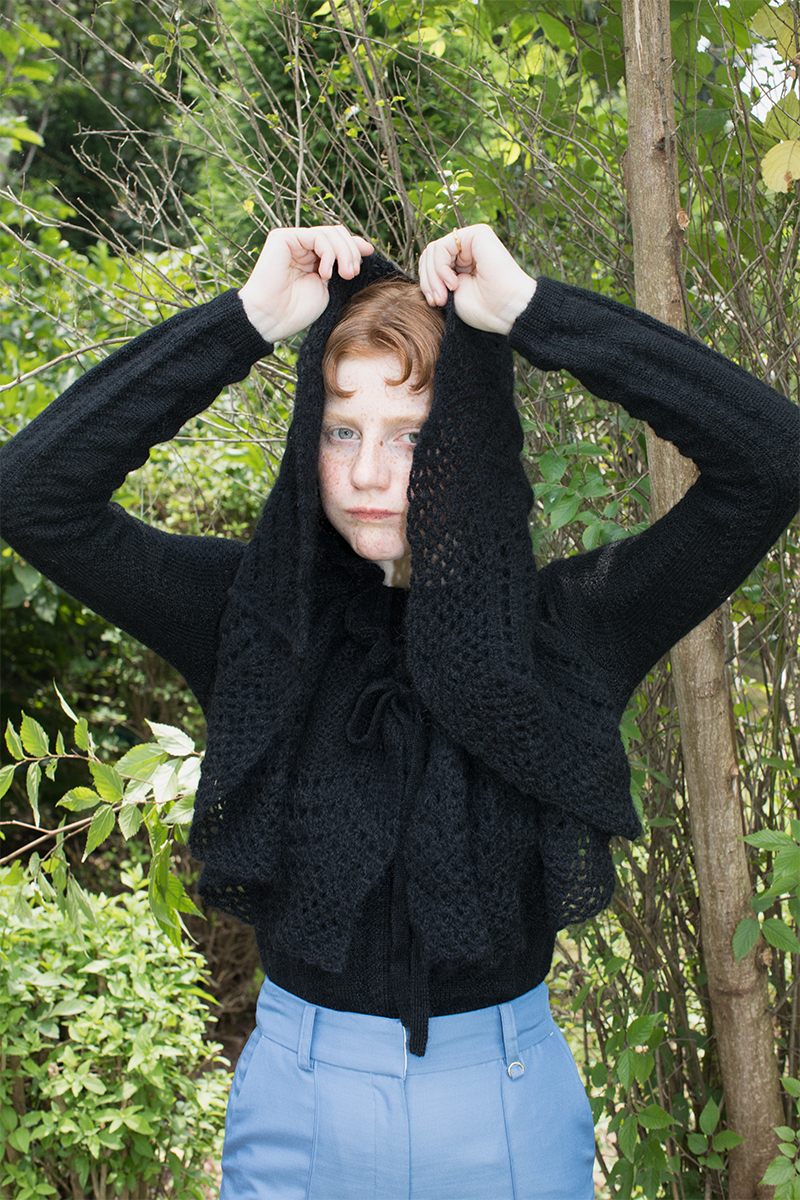 Cape Collar Chrochet Top 詳細画像 Black 2