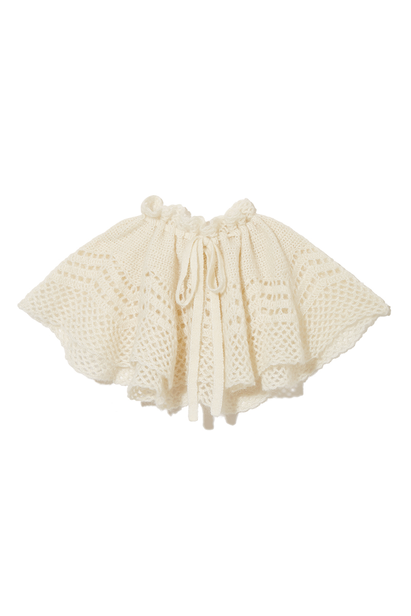 Cape Collar Chrochet Top 詳細画像 White 4