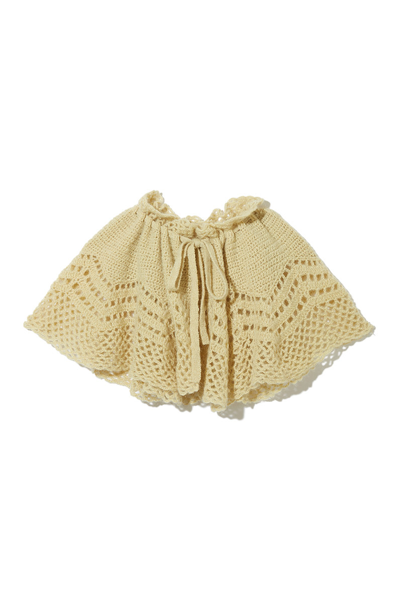Cape Collar Chrochet Top 詳細画像 Lime 4