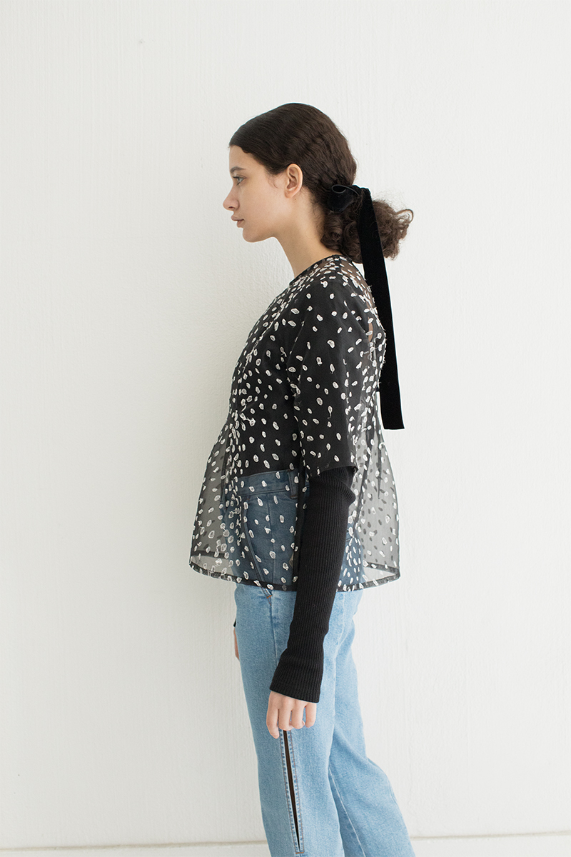 Deer Washi Organgy Top 詳細画像 Black 1