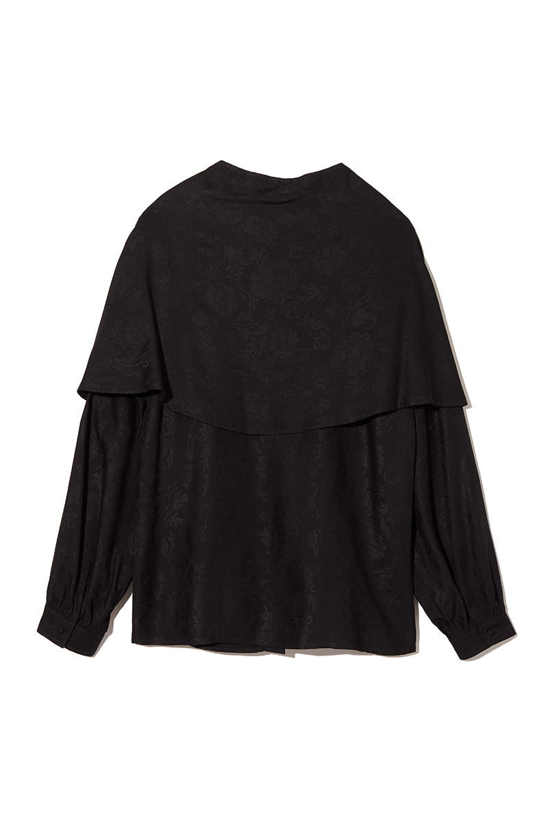 Peony Jacquard Shirts 詳細画像 Black 2