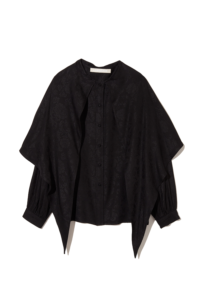 Peony Jacquard Shirts 詳細画像 Black 3