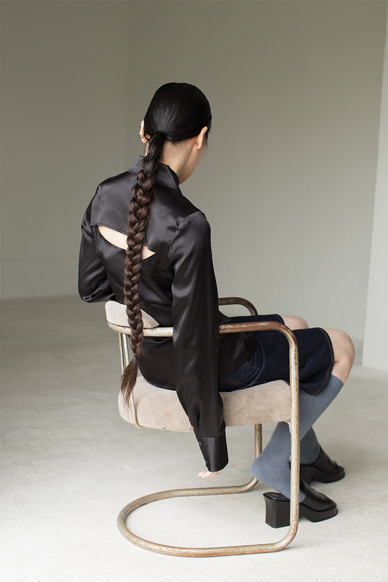 Pointed Collar Shirts 詳細画像 Black 2