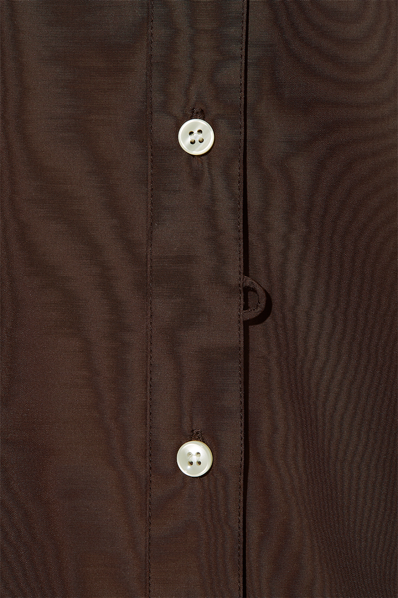 Pleats Sleeve Nocollar Shirts 詳細画像 Brown 4