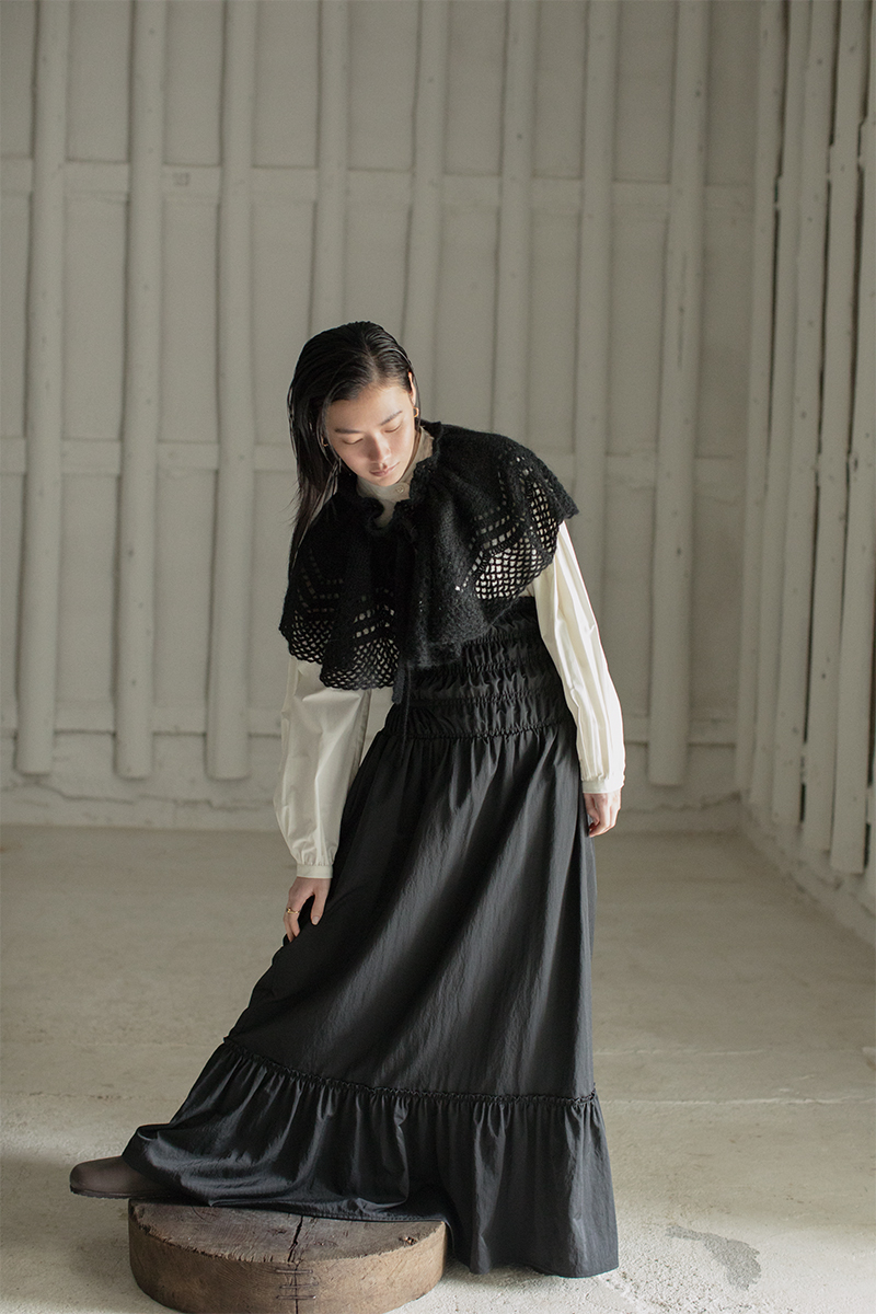 Ruffled Hem Dress and Skirt 詳細画像 Black 1