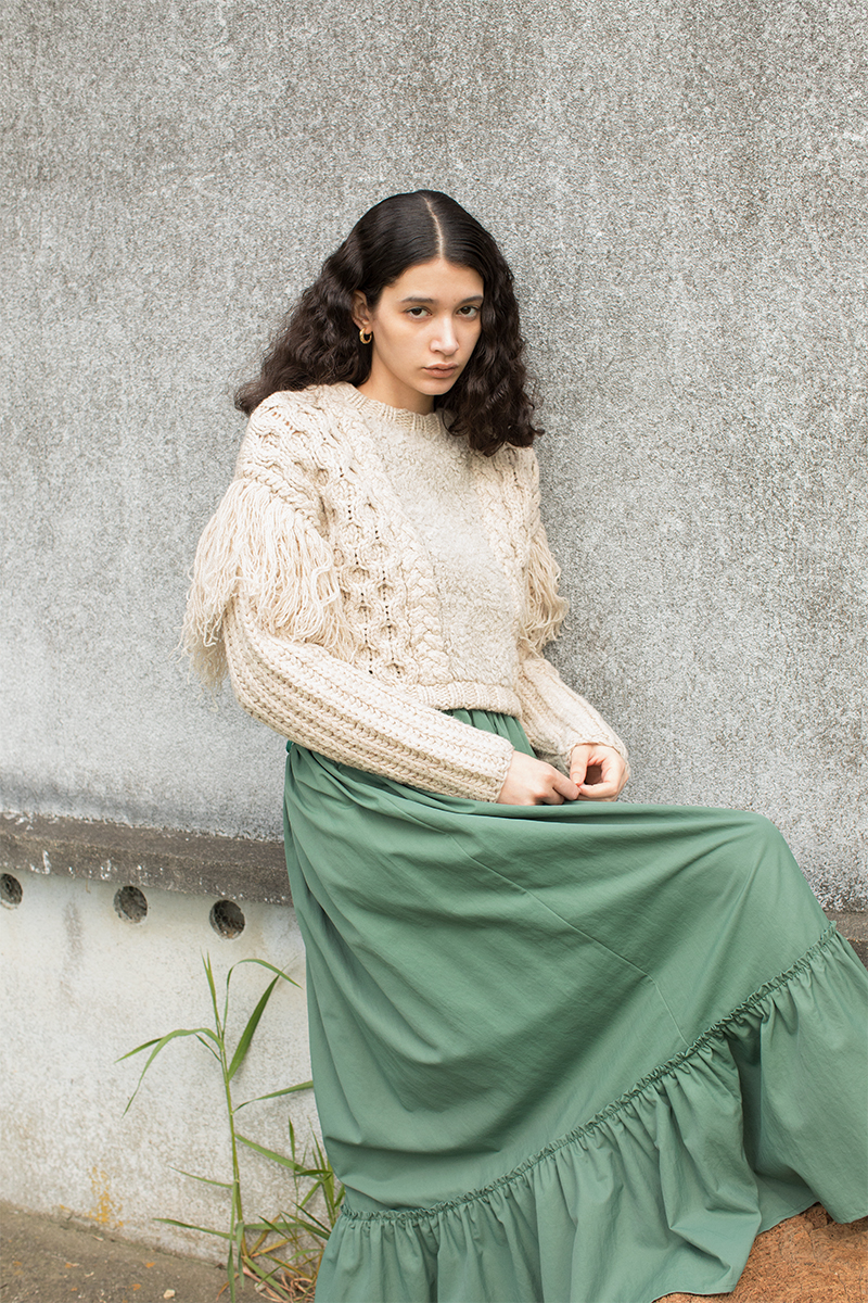 Ruffled Hem Dress and Skirt 詳細画像 Green 2