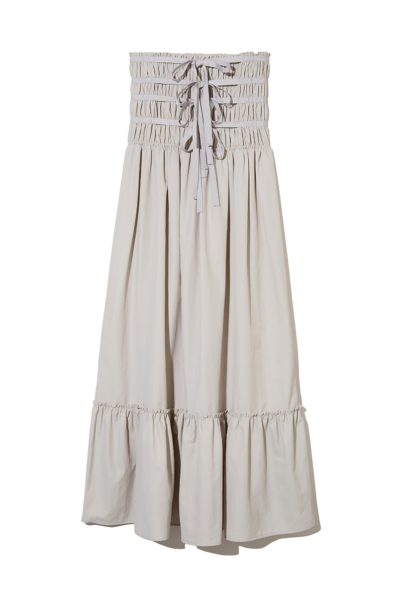 Ruffled Hem Dress and Skirt 詳細画像 White 2
