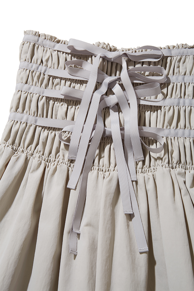 Ruffled Hem Dress and Skirt 詳細画像 White 3