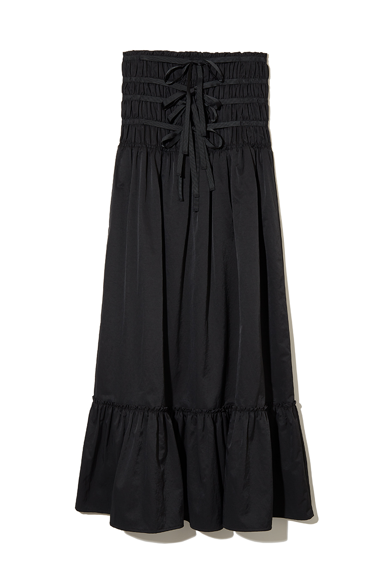 Ruffled Hem Dress and Skirt 詳細画像 Black 2