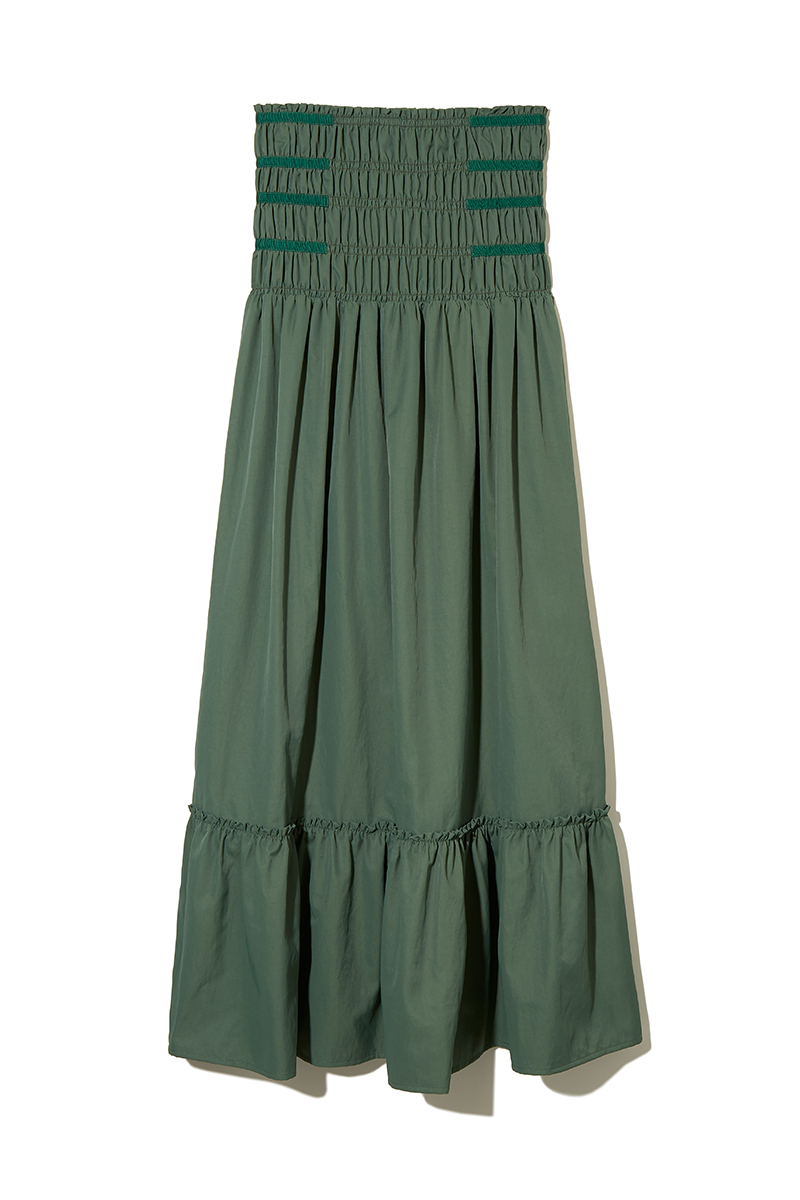 Ruffled Hem Dress and Skirt 詳細画像 Green 1
