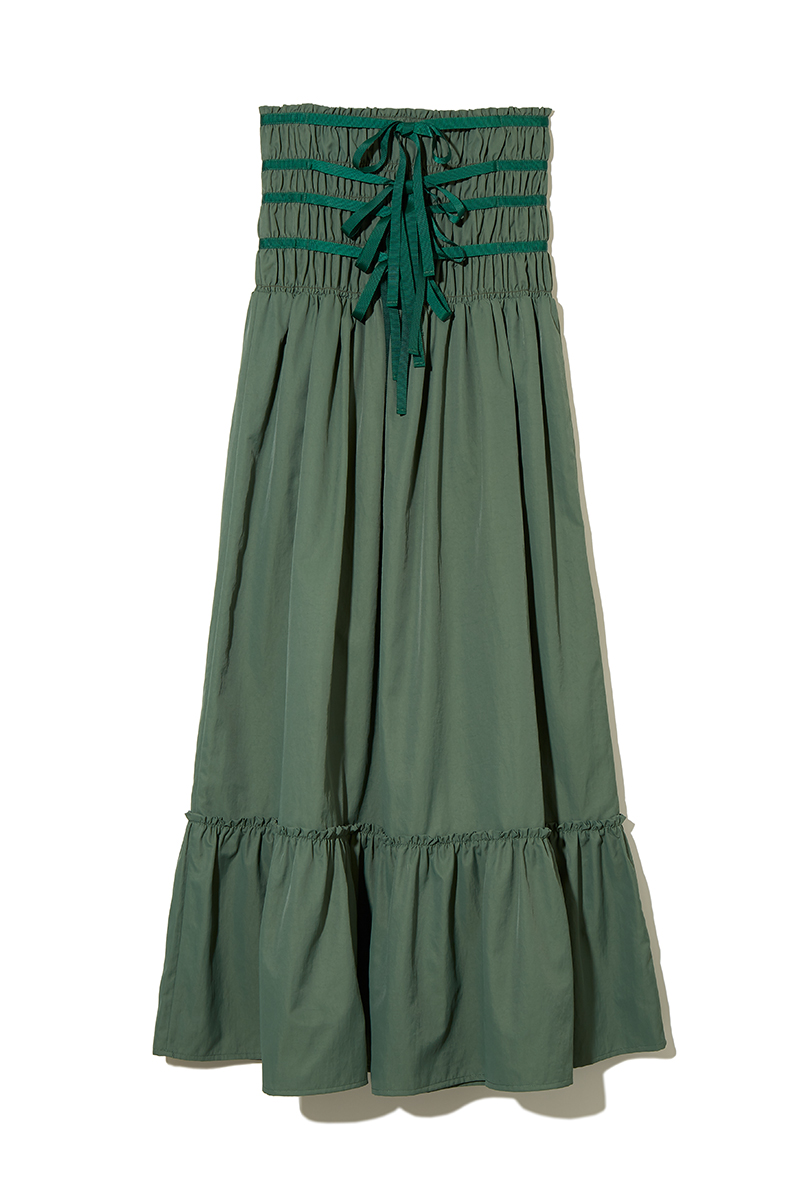 Ruffled Hem Dress and Skirt 詳細画像 Green 2