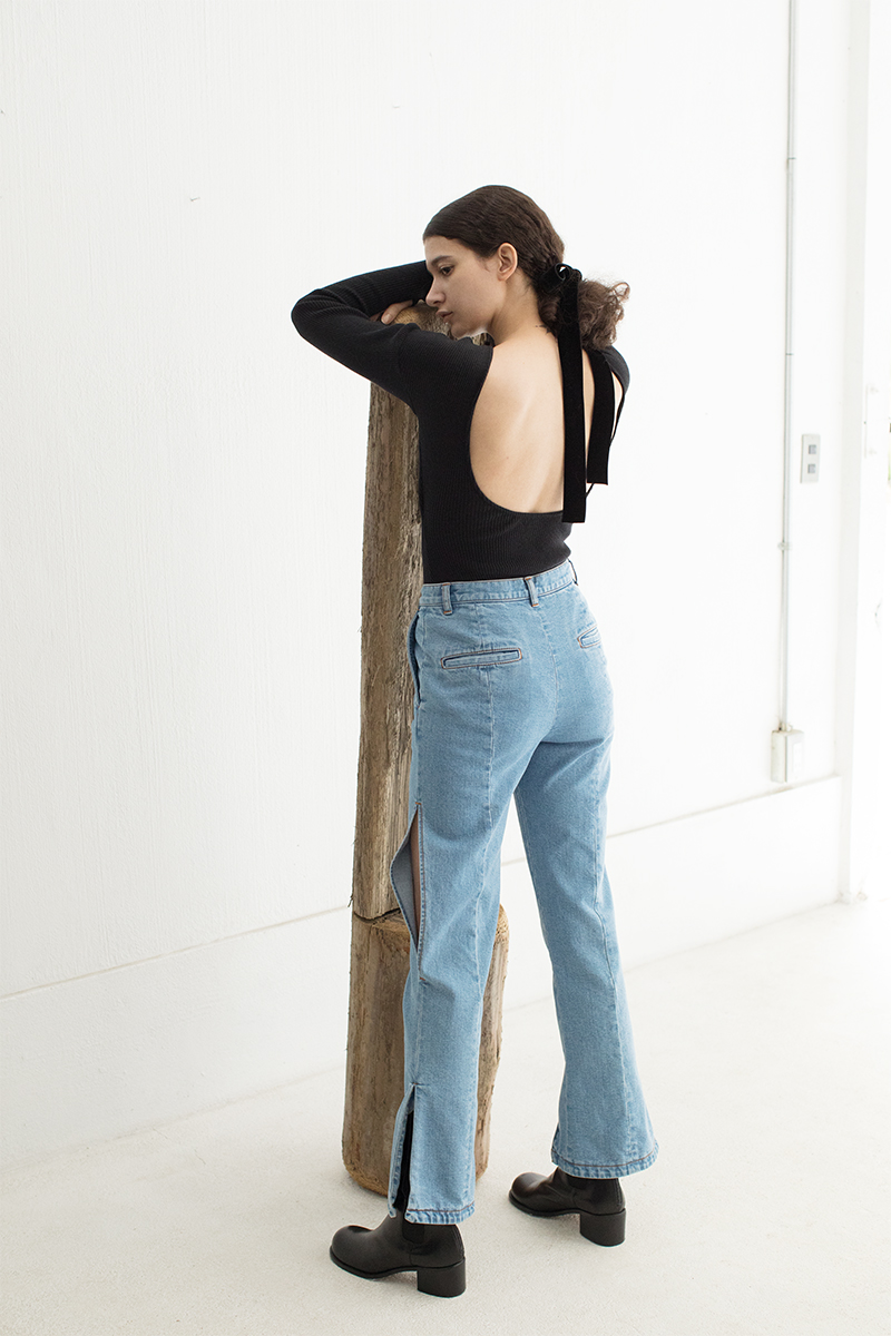 Georgie Slit Jeans 詳細画像 Blue 1